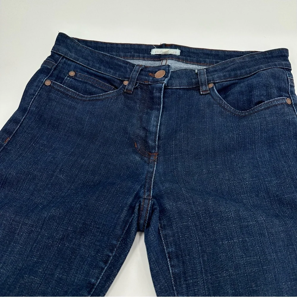 EILEEN FISHER Jeans Womens Size 4 Dark Wash Denim Made in Portugal